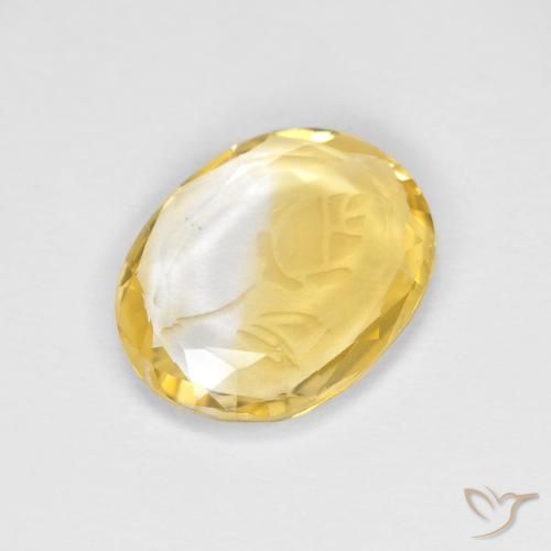 Citrino Dorato naturale da 1.47 ct, Ovale, Trasparente
