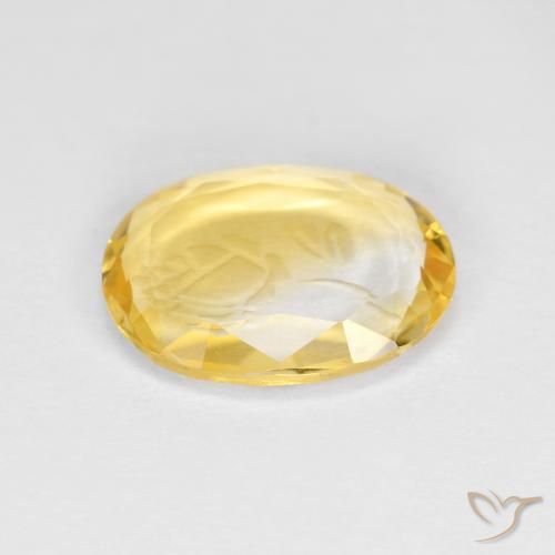 Citrino Dorato naturale da 1.47 ct, Ovale, Trasparente
