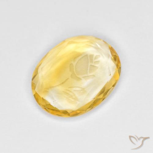 Citrino Dorato naturale da 1.47 ct, Ovale, Trasparente