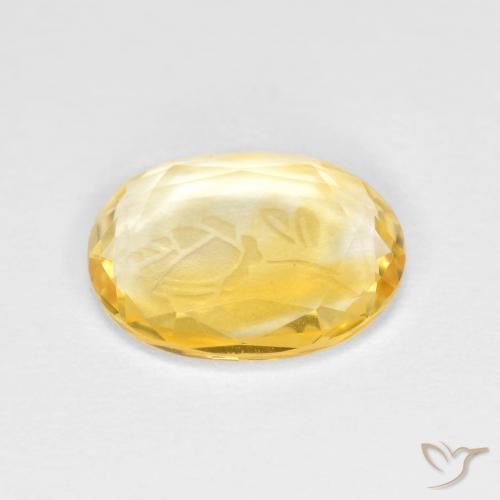 Citrino Dorato naturale da 1.47 ct, Ovale, Trasparente