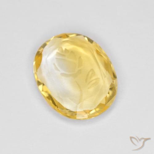 Citrino Dorato naturale da 1.53 ct, Ovale, Trasparente