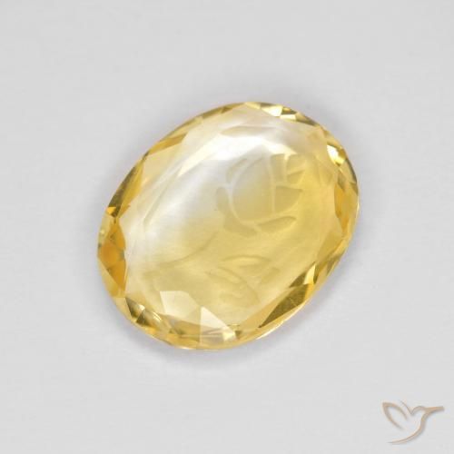 Citrino Dorato naturale da 1.53 ct, Ovale, Trasparente