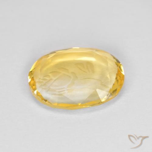 Citrino Dorato naturale da 1.53 ct, Ovale, Trasparente