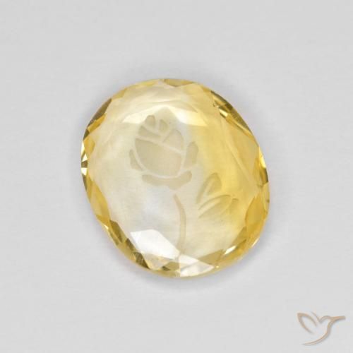 1.42ct Naturale Dorato Citrino, Ovale, Trasparente