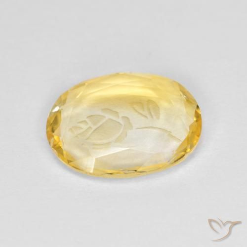 Citrino Dorato naturale da 1.42 ct, Ovale, Trasparente