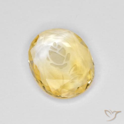 1.59ct Naturale Oro brillante Citrino, Ovale, Trasparente