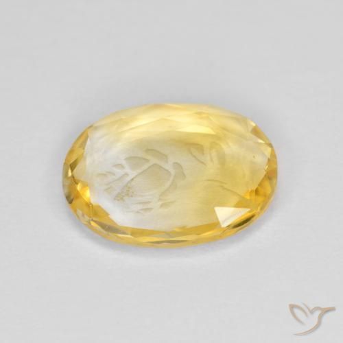 Citrino Oro brillante naturale da 1.59 ct, Ovale, Trasparente