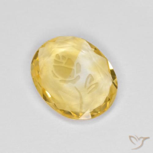 1.44ct Naturale Oro giallastro Citrino, Ovale, Trasparente