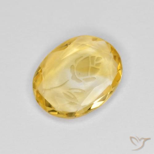 Citrino Oro giallastro naturale da 1.44 ct, Ovale, Trasparente