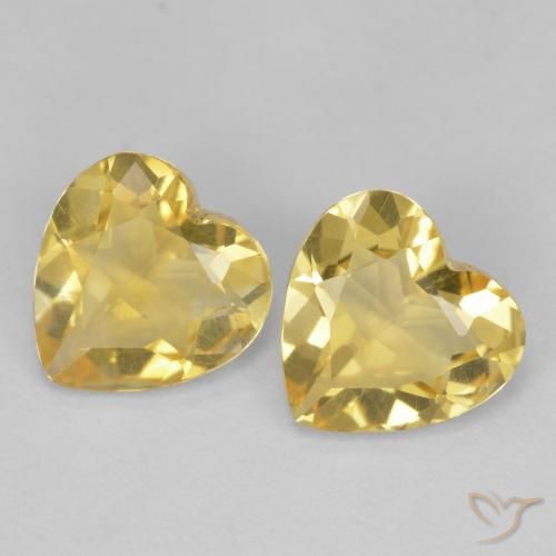 2.02ctw Naturale Oro chiaro Citrino, Cuore, VS