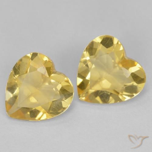 Gemme di Citrino Oro chiaro naturale da 2.02 ct, Cuore, VS