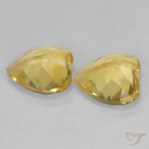 Gemme di Citrino Oro chiaro naturale da 2.02 ct, Cuore, VS