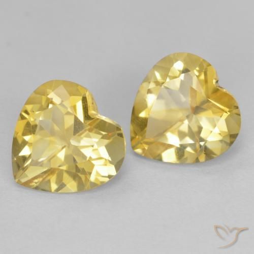 Gemme di Citrino Oro chiaro naturale da 2.16 ct, Cuore, VS