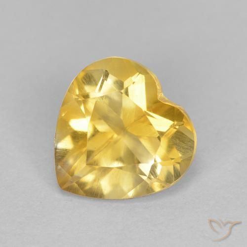 Citrino Oro naturale da 1.07 ct, A forma di cuore, VS