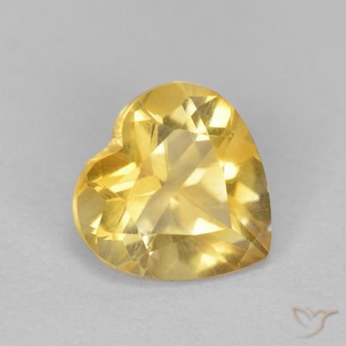 Citrino Oro naturale da 1.07 ct, A forma di cuore, VS