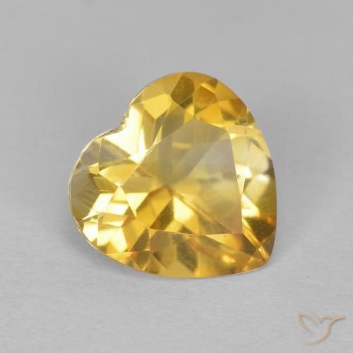 Citrino Oro naturale da 1.12 ct, Cuore, VS