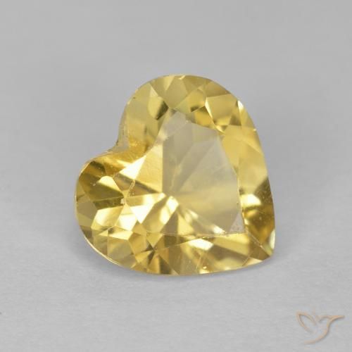 Citrino Dorato naturale da 1.00 ct, Cuore, VS