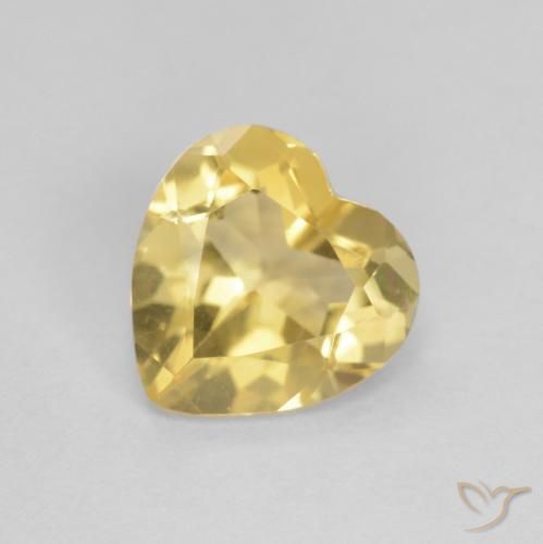 1.01ct Naturale Giallo dorato Citrino, Cuore, VS