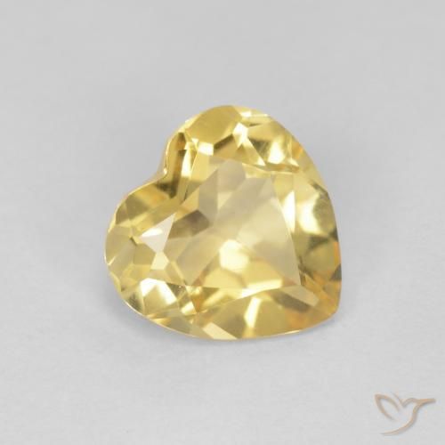 Citrino Giallo dorato naturale da 1.01 ct, Cuore, VS