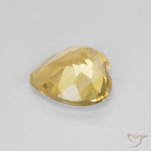 Citrino Giallo dorato naturale da 1.01 ct, Cuore, VS