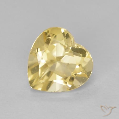 1.24ct Naturale Oro giallastro Citrino, Cuore, VS