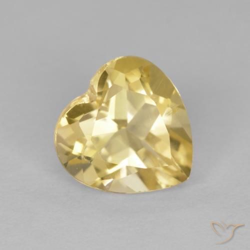 Citrino Oro giallastro naturale da 1.24 ct, Cuore, VS