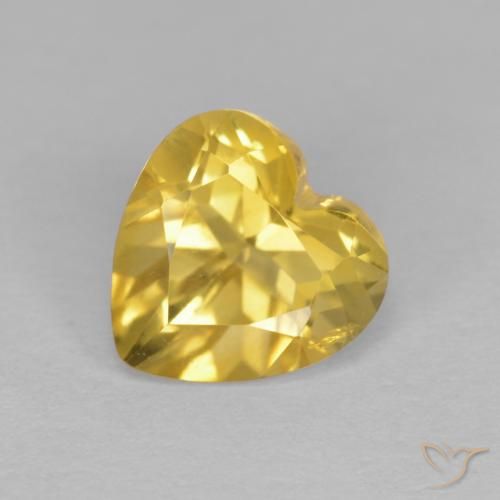 1.26ct Naturale Dorato medio Citrino, Cuore, VS