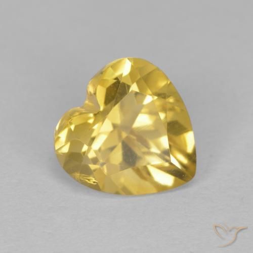 Citrino Dorato medio naturale da 1.26 ct, Cuore, VS