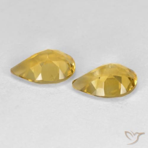 Gemme di Citrino Arancio dorato naturale da 1.21 ct, Forma a pera, VS
