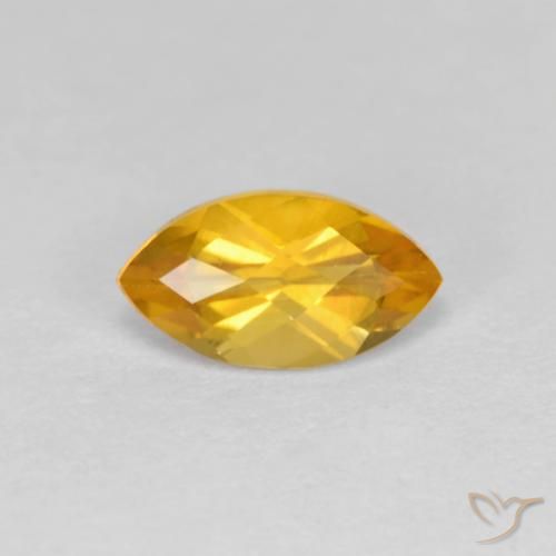 1.02ct Naturale Arancio Dorato Profondo Citrino, Taglio marquise, VS