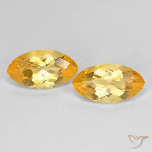 1.80ctw Naturale Arancio-Oro Citrino, Taglio marquise, VS