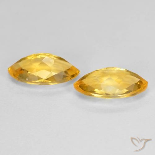 Gemme di Citrino Arancio-Oro naturale da 1.80 ct, Taglio marquise, VS