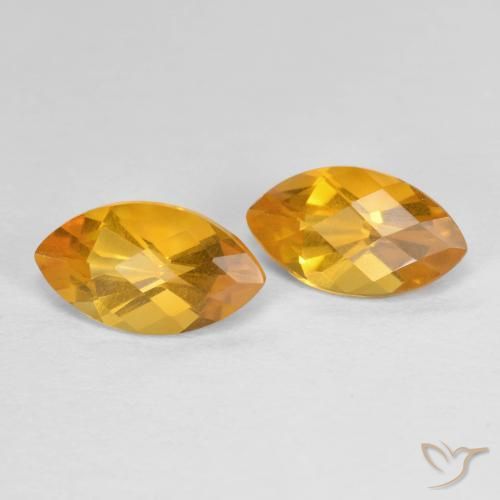 1.80ctw Naturale Arancio-Oro Citrino, Taglio marquise, VS