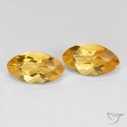Gemme di Citrino Dorato medio-scuro naturale da 2.09 ct, Taglio marquise, VS