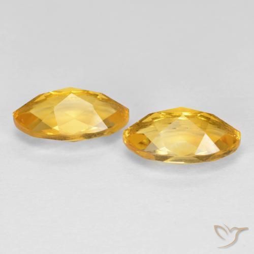 Gemme di Citrino Dorato medio-scuro naturale da 2.09 ct, Taglio marquise, VS