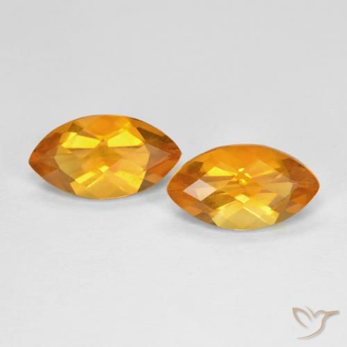 Gemme di Citrino Arancione scuro naturale da 1.82 ct, Taglio marquise, VS