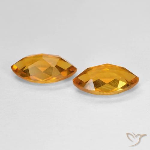 Gemme di Citrino Arancione scuro naturale da 1.82 ct, Taglio marquise, VS