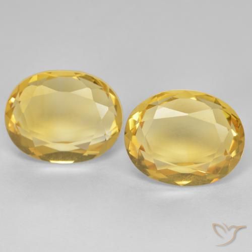 5.54ctw Naturale Dorato Citrino, Ovale, VVS-VS