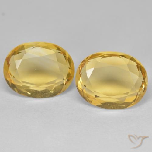 5.71ctw Naturale Arancio dorato Citrino, Ovale, VVS-VS