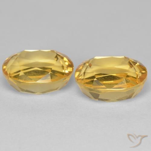 Gemme di Citrino Arancio dorato naturale da 5.71 ct, Ovale, VVS-VS