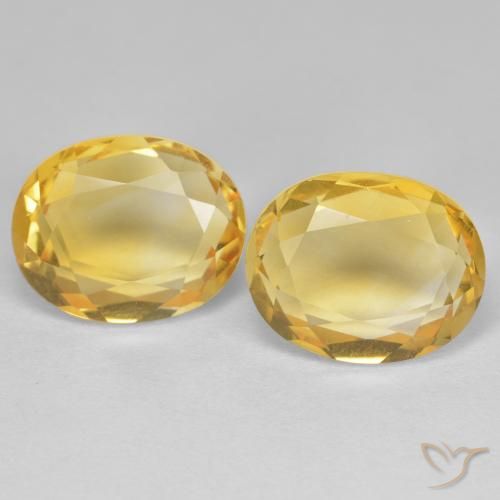 5.55ctw Naturale Oro Citrino, Ovale, VVS-VS