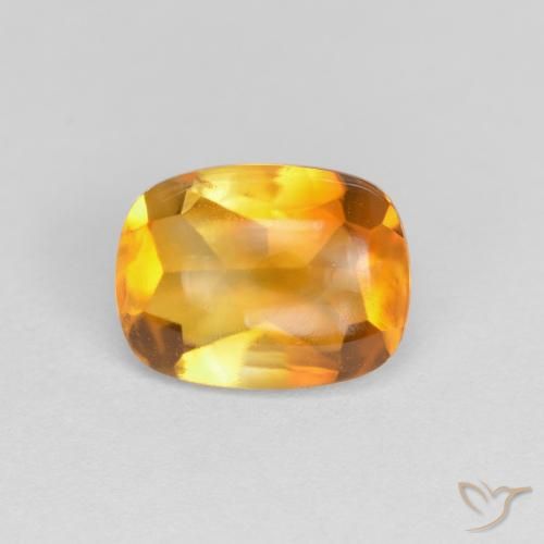 1.39ct Naturale Oro Citrino, Cuscino, Trasparente