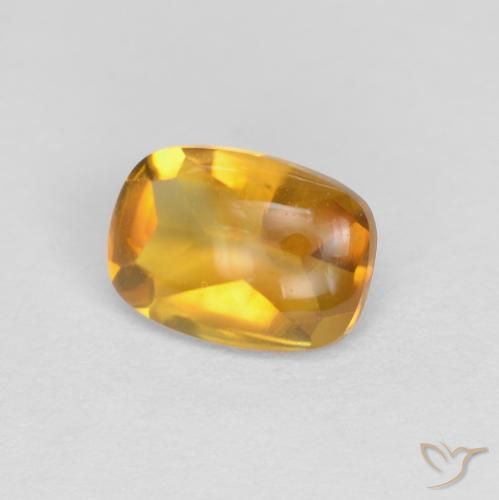 Citrino Dorato scuro naturale da 0.86 ct, Cuscino, Trasparente
