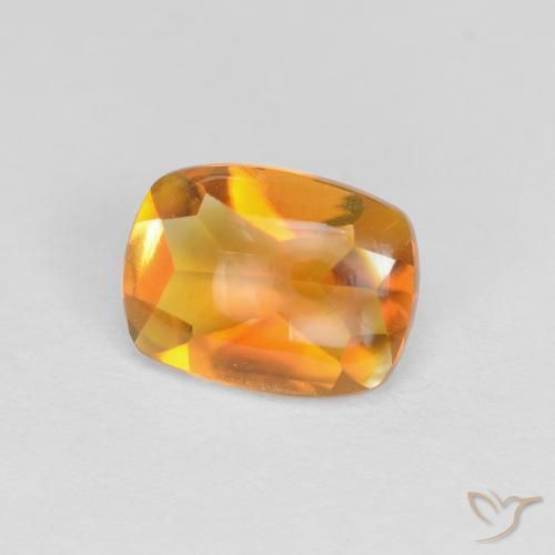 Citrino Arancio Medio naturale da 1.32 ct, Cuscino, Trasparente