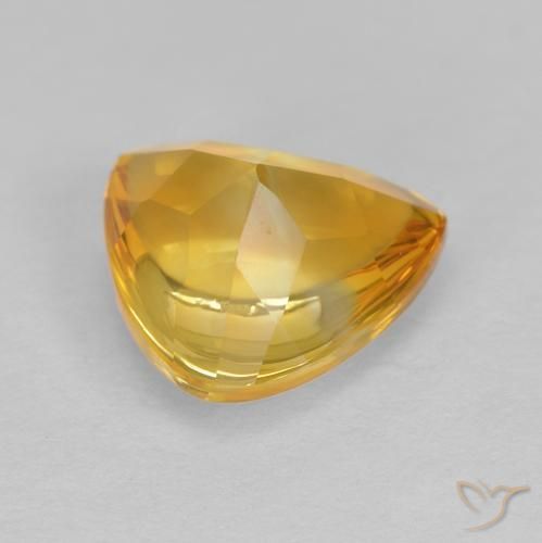 Citrino Dorato scuro naturale da 1.61 ct, Taglio trillion, Trasparente