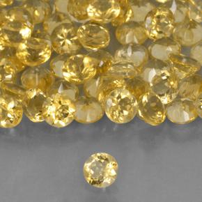 Citrino naturale dorato da 4,81 ct, taglio rotondo, VVS-VS