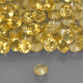 Citrino naturale dorato da 4,81 ct, taglio rotondo, VVS-VS