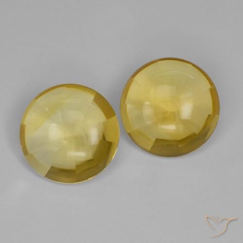 Gemme di Citrino Giallo Toscana naturale da 9.85 ct, Rotondo, Trasparente