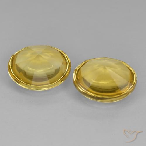 Gemme di Citrino Giallo Toscana naturale da 9.85 ct, Rotondo, Trasparente