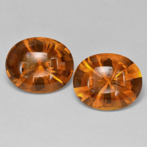 Gemme di Citrino Arancione scuro naturale da 6.59 ct, Taglio ovale, Trasparente